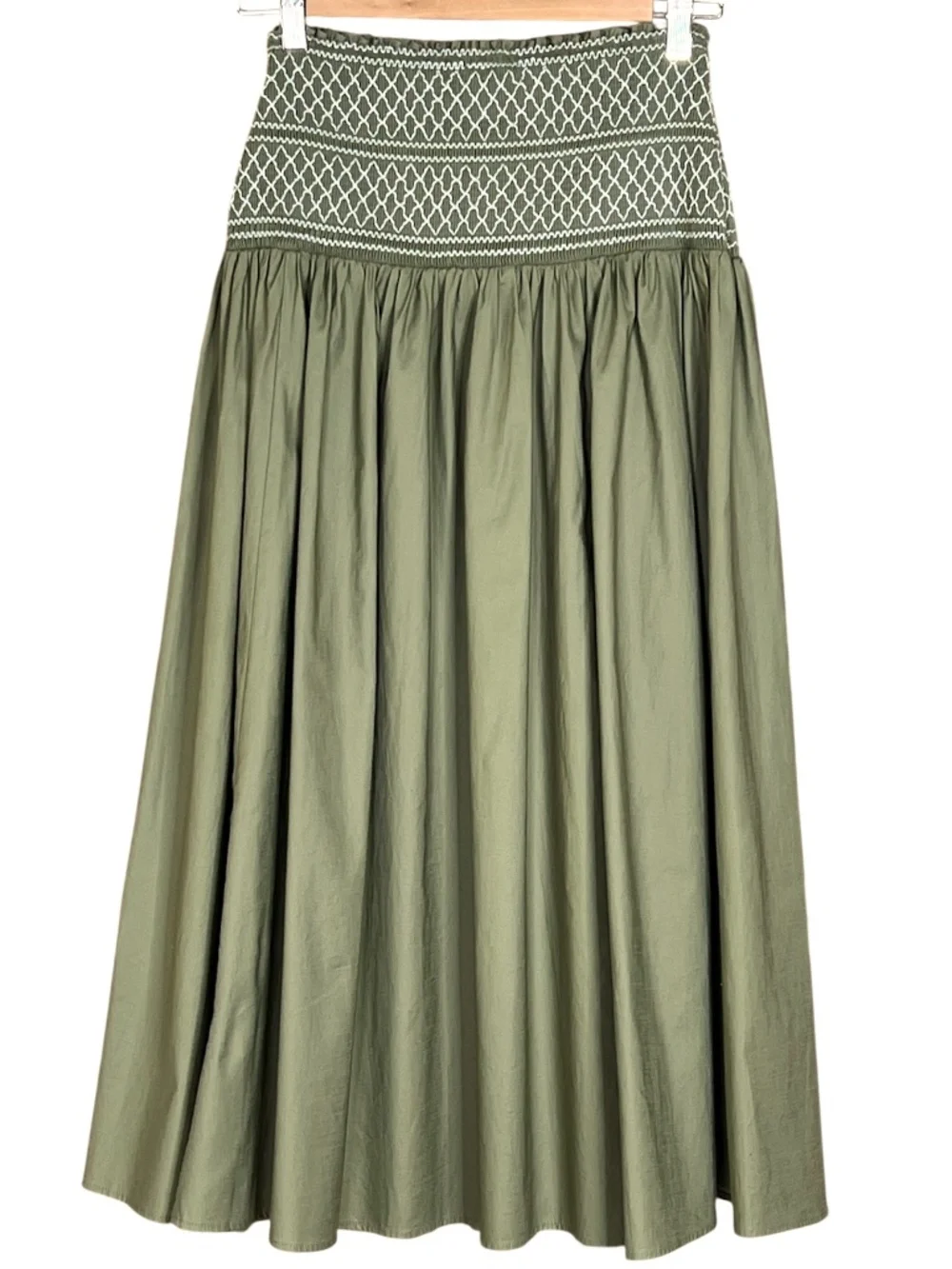 Reformation Haven Skirt in Artichoke Size Small